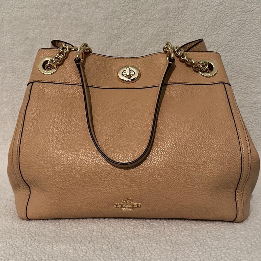 COPY - Coach Leather Edie Turn lock Hobo/Shoulder Bag